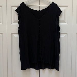 GAP: Drapery black blouse weekend flash sale